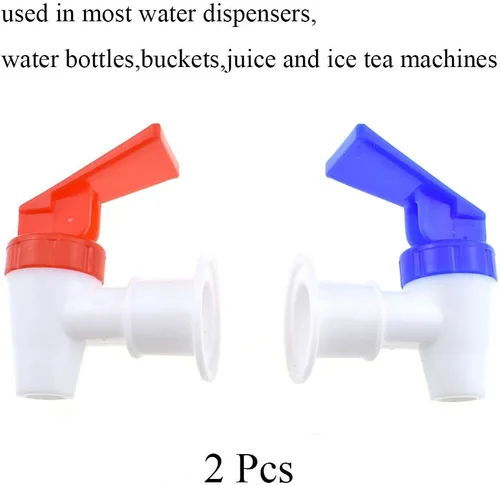 Miniatura 7 de HAHIYO Piezas dispensadoras de agua de 0.630 in de diámetro interior rojo y azul al tacto blanco del grifo del grifo boquilla reutilizable sin fugas