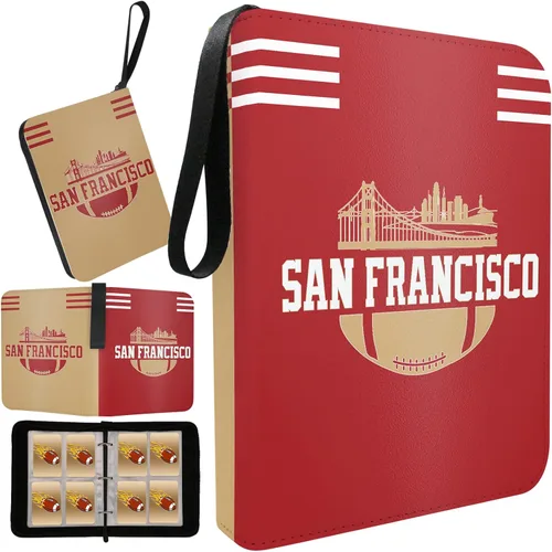 Miniatura 8 de Carpeta de tarjetas de fútbol con fundas 400 bolsillos, soporte para tarjetas de fútbol de Dallas para tarjetas de colección, carpeta con 3 anillas