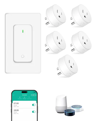 Miniatura 56 de NineLeaf Interruptor de salida remoto inalámbrico, interruptor de lámpara remoto, interruptor decorativo de enchufe de luz de encendido y apagado