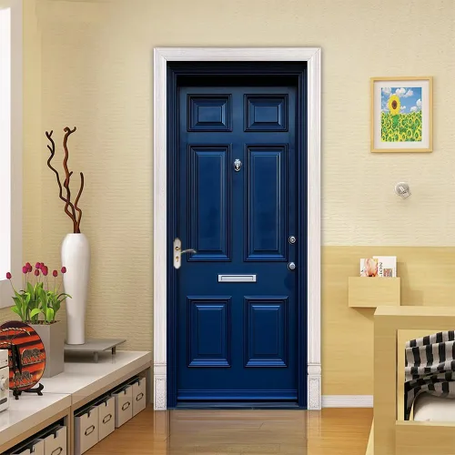 Miniatura 36 de Calcomanías 3D para puerta, murales para despegar y pegar, cocodrilo negro, calcomanías de pared, autoadhesivas, extraíbles, impermeables, de PVC