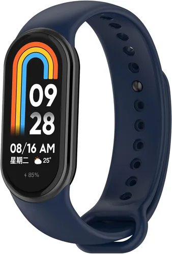 Compatible con Mi Band 8 bandas para mujeres y hombres, correas de repuesto de silicona deportivas femeninas, pulseras de pulsera accesorio correas