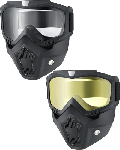 Miniatura 10 de Frienda Gafas para motocicleta, máscara de paintball, anti niebla, gafas de montar en motocicleta, tácticas, Airsoft, gafas de seguridad ATV