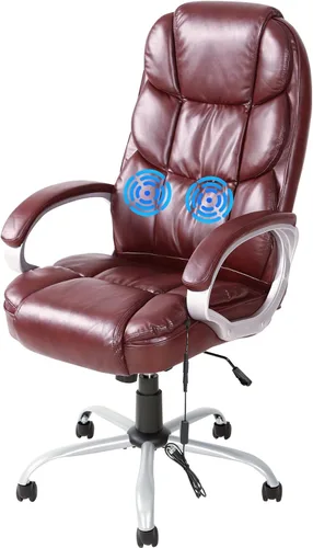 Miniatura 11 de FDW Silla de oficina para computadora, respaldo alto, ergonómica, ajustable, silla de escritorio giratoria de piel sintética ejecutiva con Negro