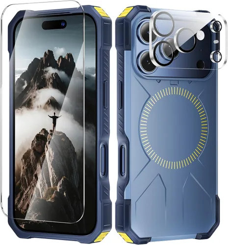 Miniatura 59 de Funda para iPhone 17 Pro Max con protector de lente de cámara [protección de grado militar de 10 pies] compatible con MagSafe a prueba de golpes