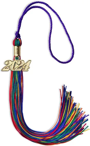 Miniatura 251 de Endea Graduation - Borla de doble color mixto con fecha dorada (negro/dorado antiguo, 2021)