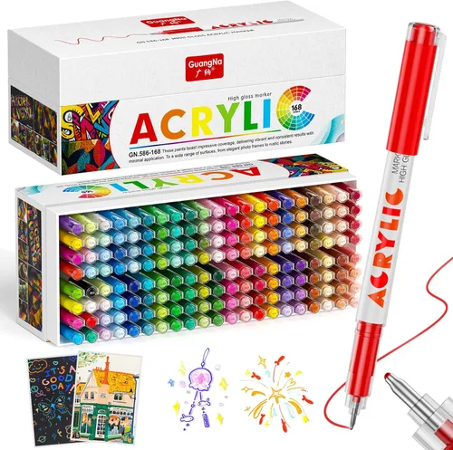 Miniatura 10 de DICEKOO Bolígrafos de gel acrílico para colorear 72 colores, punta fina de 0.039 in con control automático de tinta, 30% más de tinta, bolígrafos