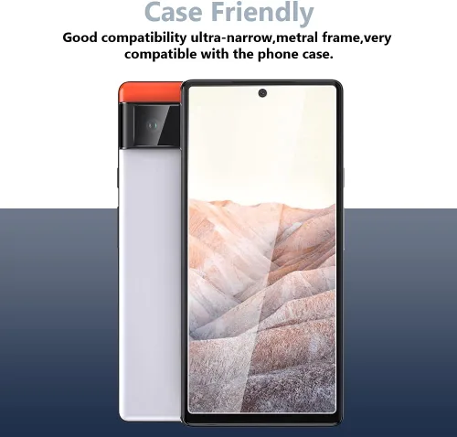 Miniatura 4 de TOCOL Paquete de 3 protectores de pantalla de vidrio templado compatibles con Google Pixel 6 5G de 6.4 pulgadas y protector de lente de cámara