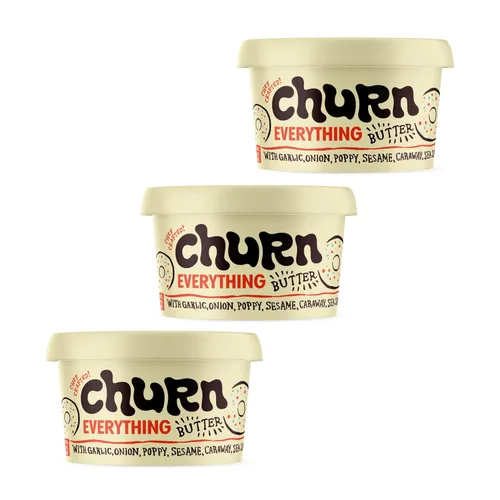 Miniatura 9 de Churn Mantequilla de ajo y chalota, mantequilla saborizada mezclada con mantequilla orgánica alimentada con pasto (5.5 onzas, paquete de 3), sin