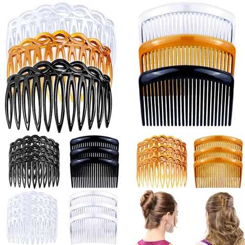 Miniatura 7 de REDANHA Peine para el cabello, 24 piezas, de plástico ligero, 11/15/16/25, peine de dientes para mujeres y niñas, accesorios de peinado, peines