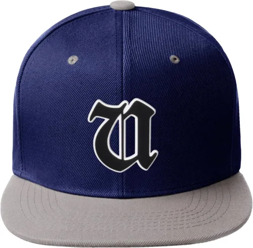 Miniatura 692 de Daxton Gorra clásica con visera de billete plano con letras del alfabeto inglés antiguo de la A a la Z
