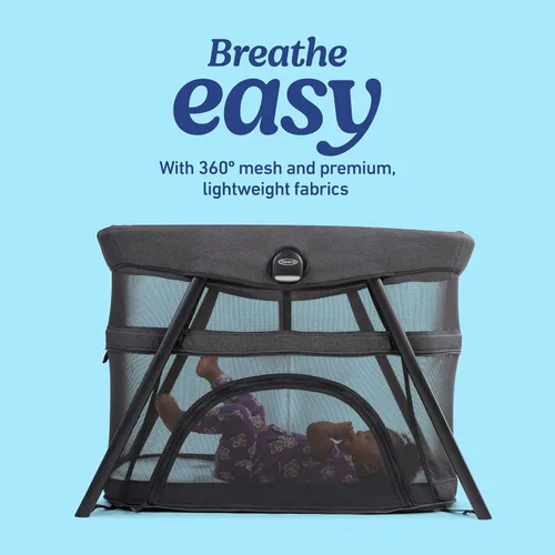 Miniatura 7 de Graco® Lite Traveler 4 en 1 Corralito con 4 modos, moisés de noche, corralito para niños pequeños, modo de tienda de juegos libres y para dormir