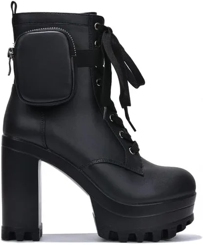 Miniatura 3 de Cape Robbin Monik - Botines Chelsea de plataforma con tacón grueso para mujer, botines con bolsillo
