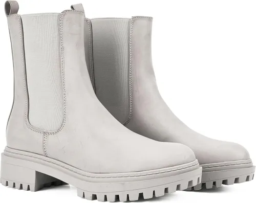 Miniatura 4 de Botas altas de moda hasta el tobillo grueso con plataforma a media pantorrilla para mujer (WANTED1)
