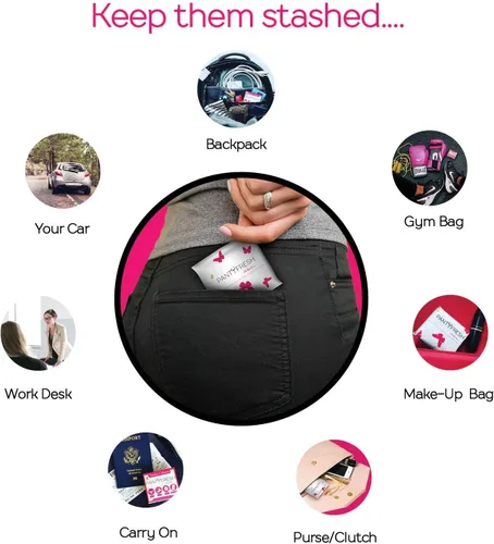 Miniatura 6 de El kit de higiene esencial 4 en 1 incluye ropa interior sin costuras, toallitas frescas y forro de bragas – Kit de aseo de viaje para accidentes