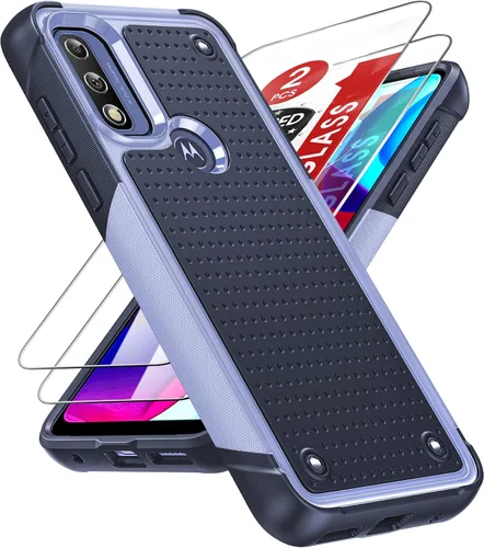 Miniatura 7 de LeYi Funda para Moto G Power 2022, Motorola G Play 2023/Moto G Pure con [2 unidades] protectores de pantalla, parte trasera texturizada de Negro
