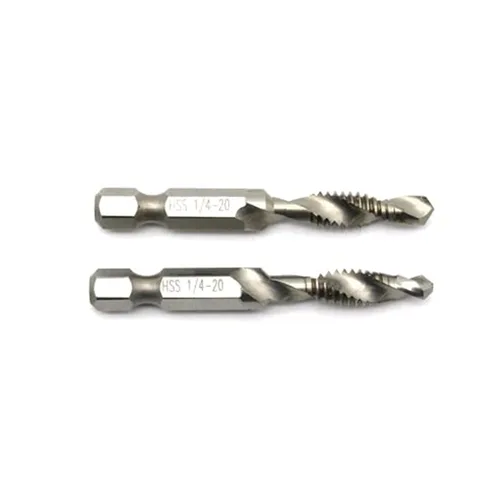 Miniatura 3 de TMAX Broca combinada de 2 piezas 1/4-20 y grifo multiuso desbarbado avellanador hexagonal