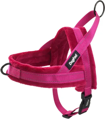 Miniatura 9 de HDKUW Arnés de felpa para perro, chaleco ajustable sin tirones para clima frío, arnés para mascotas para perros pequeños, medianos y grandes, negro