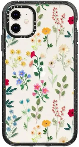 Miniatura 32 de CASETiFY Impact - Funda para iPhone 11 - Flower Power Retro - Negro Transparente