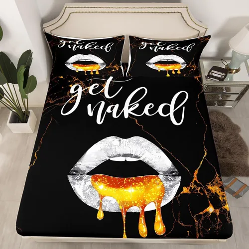 Miniatura 36 de Feelyou Leopard Print Lips Fitted Sheet Twin Size for Kids Boys Girls Cheetah Print Bed Sheets Set 16" Deep Pocket Soft Breathable Microfiber