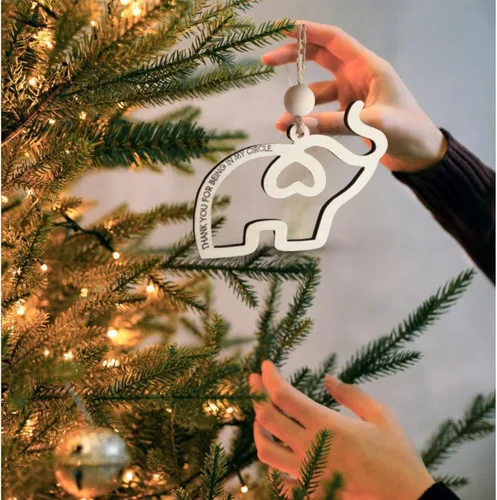 Miniatura 7 de Adorno de elefante de la amistad con tarjeta de regalo, regalos de cumpleaños para mejores amigas para mujeres, adorno colgante decorativo