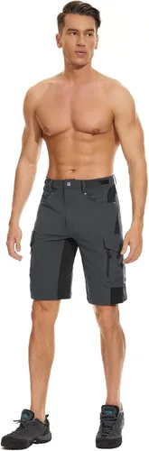 Miniatura 2 de Pantalón corto Cycorld para ciclismo de montaña, bolsillos con cierre de cremallera, liviano, ligero de ajuste, para hombre