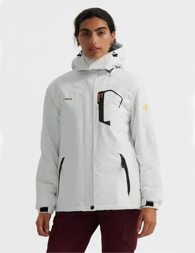 Miniatura 2 de GEMYSE Chaqueta impermeable de esquí de montaña para mujer, chaqueta de lluvia resistente al viento