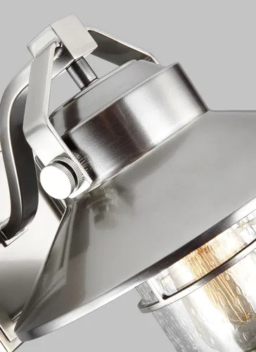 Miniatura 5 de Feiss OL13900PBS Boynton StoneStrong - Farol de pared para iluminación de patio al aire libre, níquel satinado, 1 luz