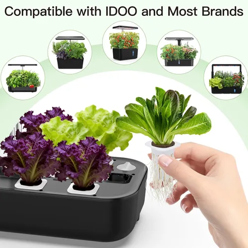 Miniatura 2 de Cestas de cultivo cuadradas de repuesto compatibles con QYO, LYKO, sistema de cultivo hidropónico iDOO IG201, cestas de semillas para jardín