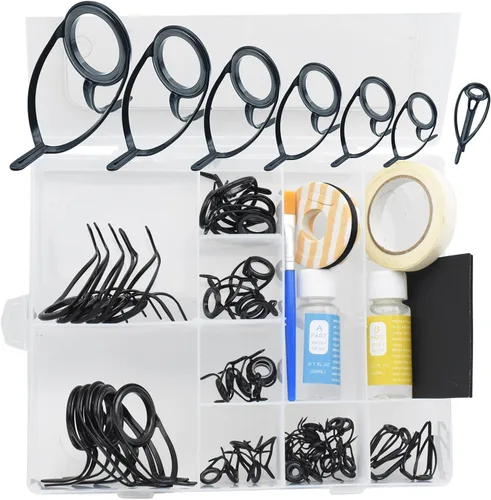 55pcs MN Saltwater Surf Fishing Rod Double Feet Large Spinning Stainless Steel Guides Repair Kits