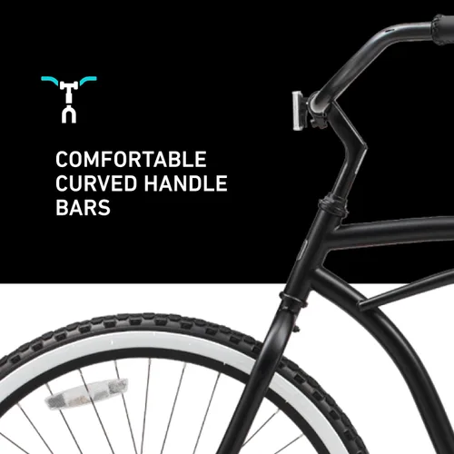 Miniatura 3 de sixthreezero Around The Block - Bicicleta de playa para hombre, bicicleta híbrida con soporte trasero