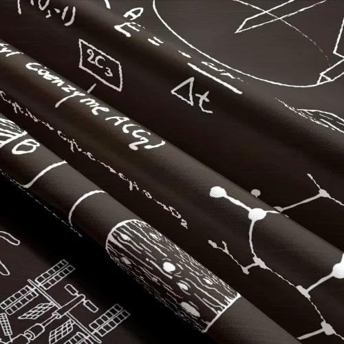 Miniatura 5 de Tapiz de Aula para Decoraciones de Fondo de Laboratorio de Ciencias, Mantel de Tapices con Tema de Matemáticas y Ciencias para Colgar en la Pared