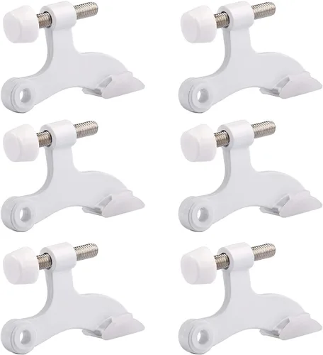 Miniatura 18 de HOMOTEK Paquete de 20 topes de puerta con pasador de bisagra, topes de bisagra para la parte superior de la puerta, tope de puerta ajustable de lujo