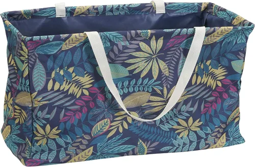 Miniatura 17 de Household Essentials Bolso de lona Krush con estampado floral blanco y azul, bolsa multiusos para todos los propósitos Floral azul