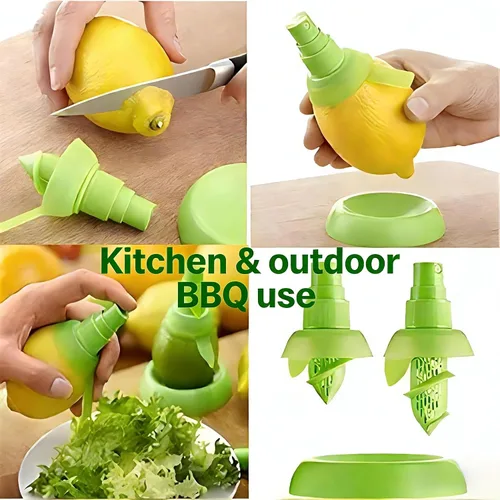 Miniatura 3 de Paquete de 2 pulverizadores de jugo de limón, jugo de naranja manual en aerosol cítrico para sabor fresco, exprimidor de limón para ensalada