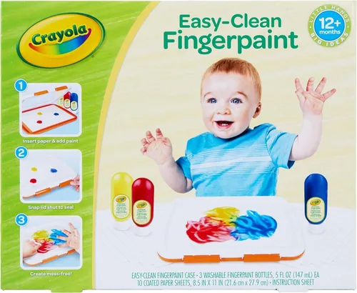 Estación de Pintura sin Desorden de Crayola – Pintura Lavable para Dedos para Niños Pequeños, Regalos de Navidad para Nietos, Set de Artes y