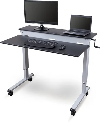 Miniatura 42 de DESK STORE - Escritorio para computadora ajustable para estar sentado o parado