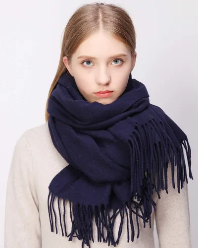 Miniatura 18 de RIIQIICHY Bufanda 100% de lana, chales y envolturas de pashmina para mujer, cachemira cálida para invierno, bufandas suaves más gruesas