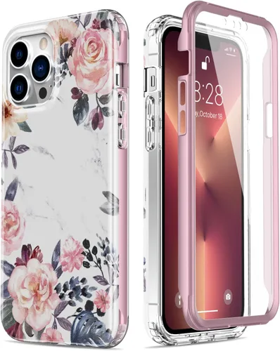 Miniatura 46 de Esdot Funda protectora para iPhone 13 Mini con protector de pantalla integrado, protección de grado militar con diseños de moda para mujeres