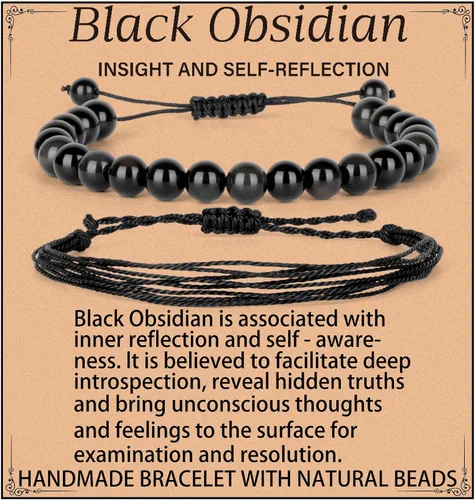 Miniatura 35 de LPBeads Pulsera de piedra natural hecha a mano de tamaño ajustable