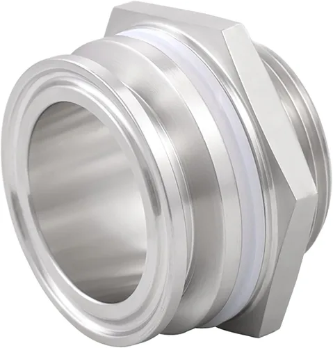 Miniatura 8 de 2" tri accesorios de compresión del mamparo de la abrazadera, tabique sin soldadura de la caldera casera del acero inoxidable 304