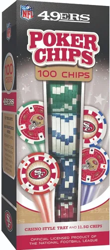 Miniatura 8 de Masterpieces Casino - NFL Buffalo Bills - Juego de fichas de póquer de alta calidad de 100 piezas con bandeja