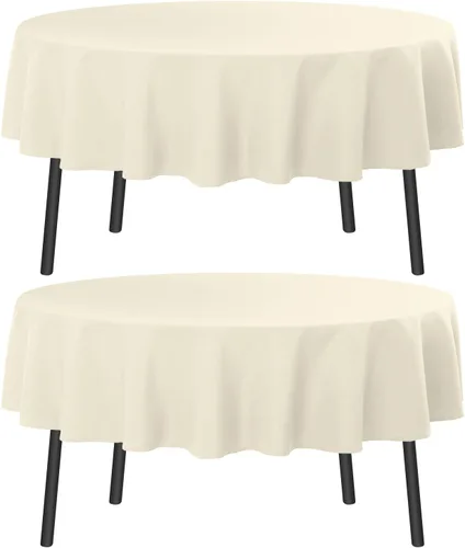 Miniatura 40 de Romanstile Mantel rectangular de poliéster, paquete de 2 manteles rectangulares de 60 x 84 pulgadas, resistentes a las manchas y a las arrugas, Negro