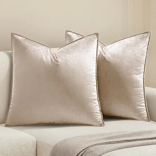 Miniatura 33 de MIULEE Paquete de 2 fundas decorativas de cojines de poliéster suave, fundas de almohada cuadradas cómodas y suaves para sofá, sillón, dormitorio