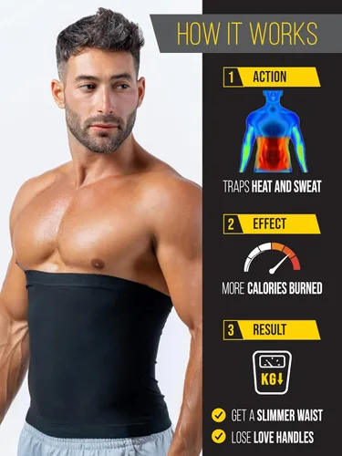 Miniatura 3 de Entrenador de cintura para hombre (XS-10XL). Suda más, da forma a tu espalda y abdomen. Úsalo durante el entrenamiento