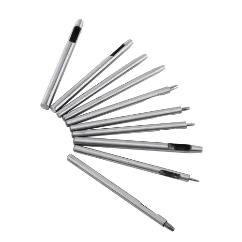 Miniatura 7 de Juego de herramientas de perforaciones de 0.020-0.197 in para correas de reloj de goma de cuero, cinturones, herramienta de corte de agujero