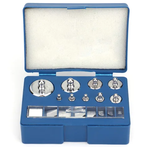 Miniatura 2 de Bekith Juego de 17 pesas de precisión, 10 mg-3.53 oz, juego de pesas de calibración de acero de precisión con pinzas para balanza digital, báscula