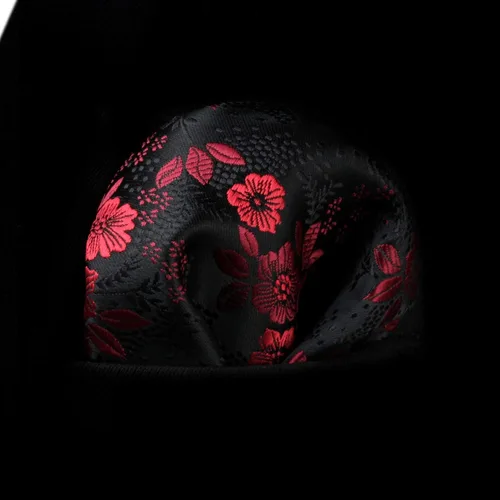 Miniatura 153 de Corbatas florales tejidas clásicas para hombre, corbata cuadrada de bolsillo, corbatas formales para hombres, boda con pañuelo