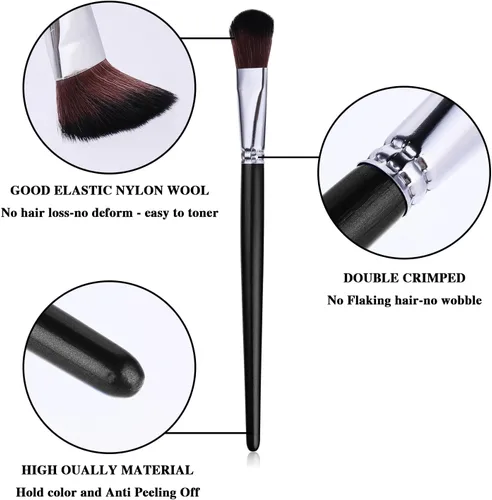 Miniatura 3 de 10 pinceles para fregona para pintura acrílica, pinceles ovalados de 1 pulgada, pinceles de pintura para acuarela, pintura al óleo y arte facial