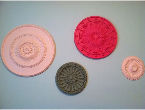 Miniatura 10 de Ekena Millwork CM11LI Medallón de techo Linus, 11 1/4"OD x 1 1/8"P 11 1/4", imprimado en fábrica Primed
