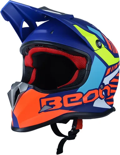 Miniatura 12 de BEON Adult Dirt Bike Helmets Motocross ATV Dirtbike BMX MX Offroad Full Face Motorcycle Helmet, DOT Certified Model B602